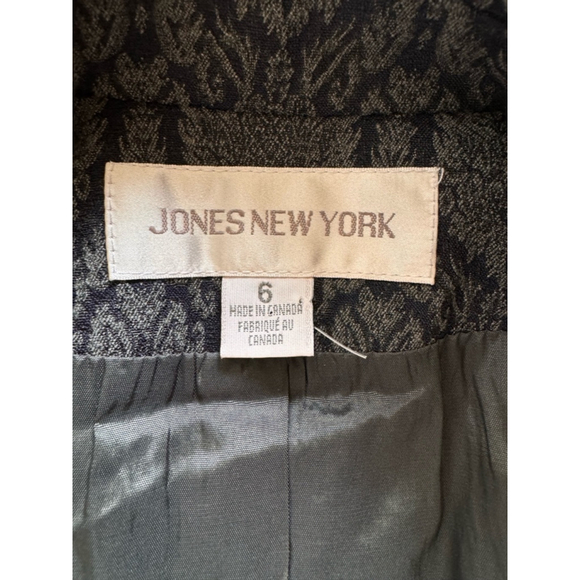 Brocade Grey Jones New York Coat Size 6 - Picture 6 of 7